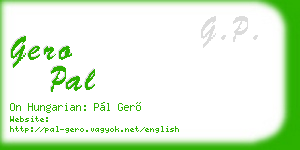 gero pal business card